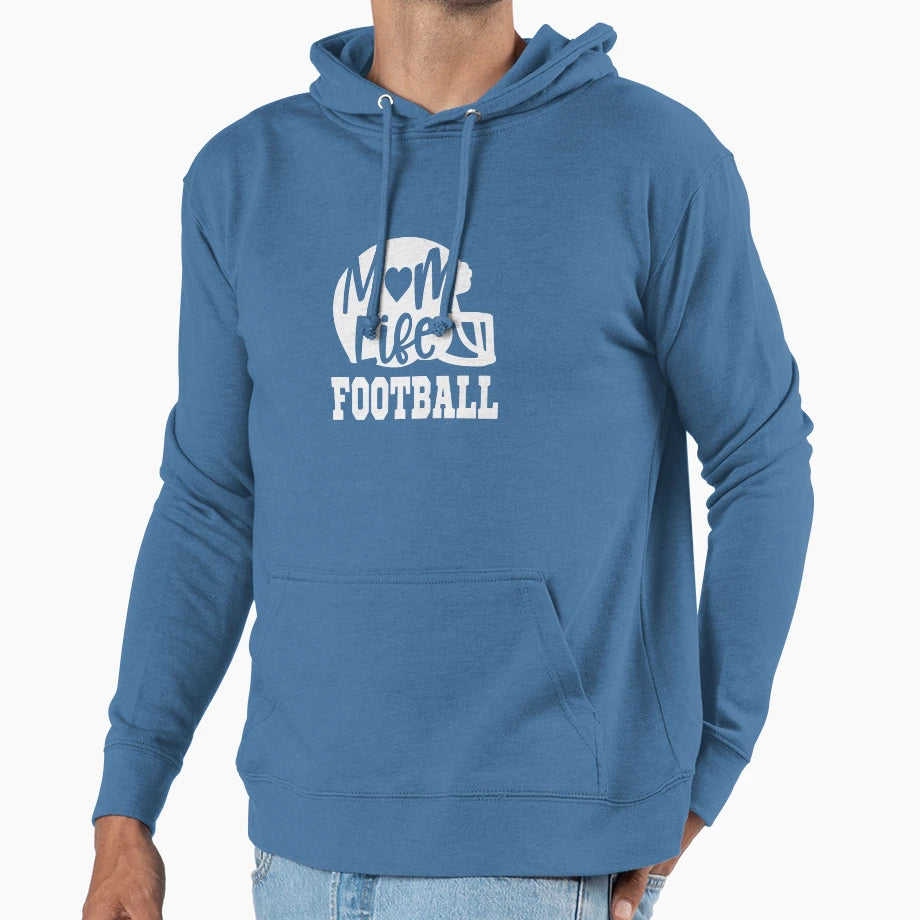 Mom Life Football Funny Novelty Tees T-Shirt - Fun Novelty Design Men Women - T-Shirt, Sweatshirt, Hoodie