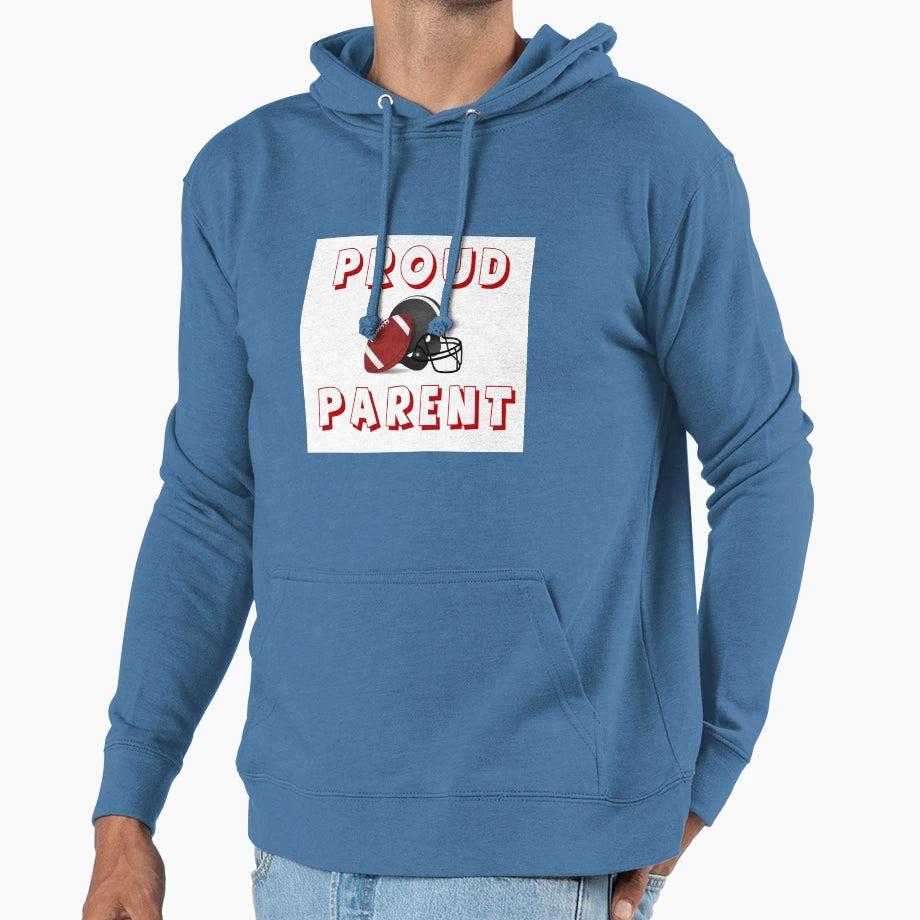 Proud Football Parent Hoodie - Trendy Graphic for Adults - T-Shirt, Sweatshirt, Hoodie