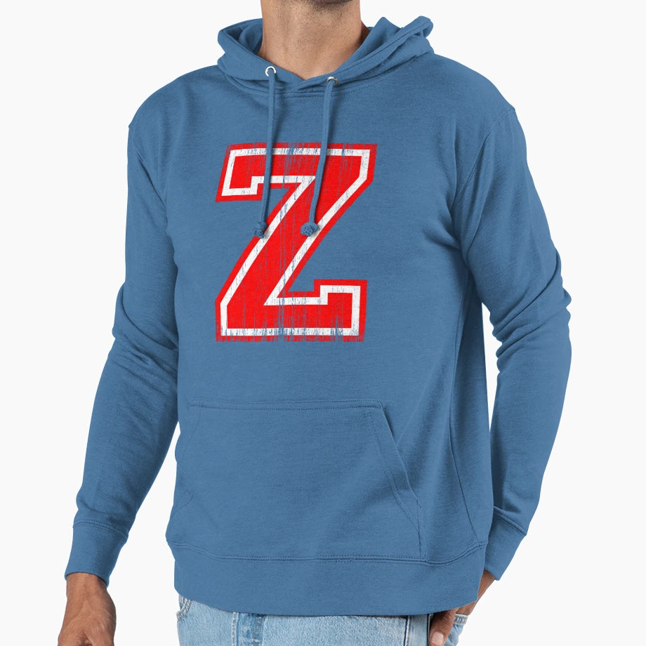 Big Red Letter Z Hoodie - Graphic Print Men Women - T-Shirt, Sweatshirt, Hoodie