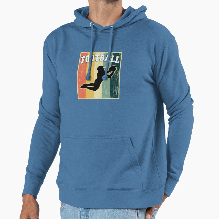 Old School Football Hoodie - Aesthetic Graphic Unisex - T-Shirt, Sweatshirt, Hoodie