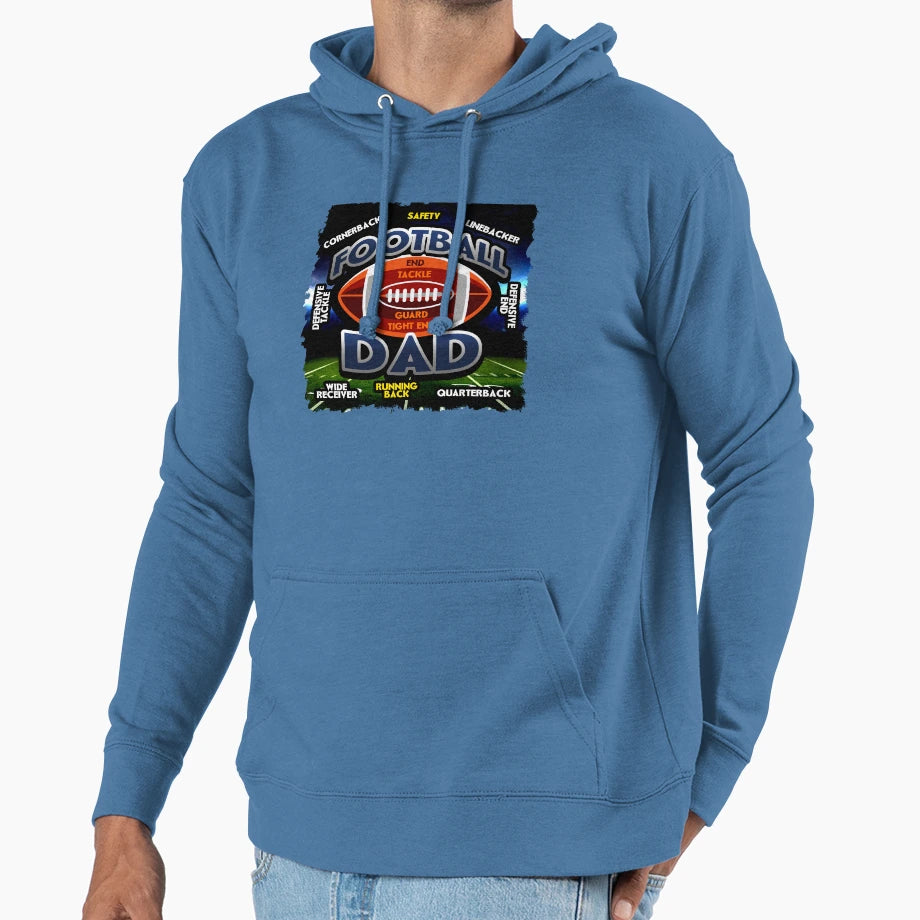 American Football Playing Positions Hoodie - Minimalist Print for Adults - T-Shirt, Sweatshirt, Hoodie