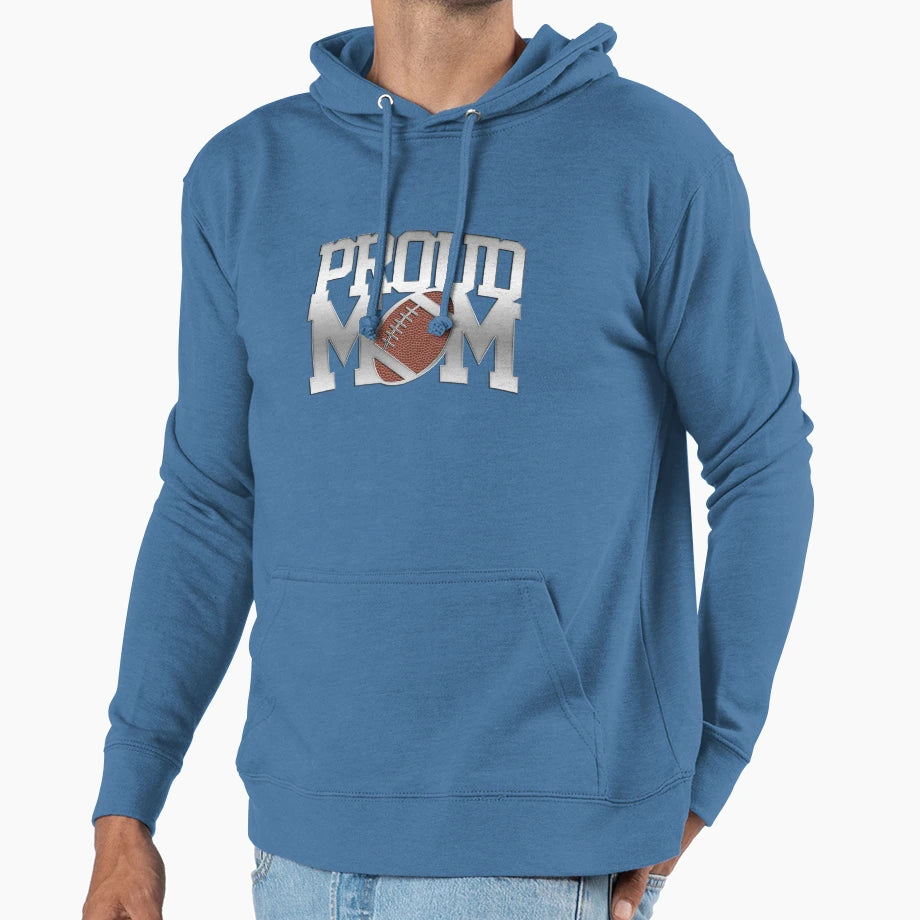 Proud Football Mom Awesome T-Shirt - Trendy Graphic for Adults - T-Shirt, Sweatshirt, Hoodie