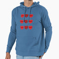 Love Football Hearts Hoodie - Minimalist Print for Adults - T-Shirt, Sweatshirt, Hoodie