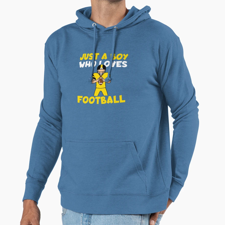 Just Who Loves Football Hoodie - Novelty Apparel Unisex - T-Shirt, Sweatshirt, Hoodie