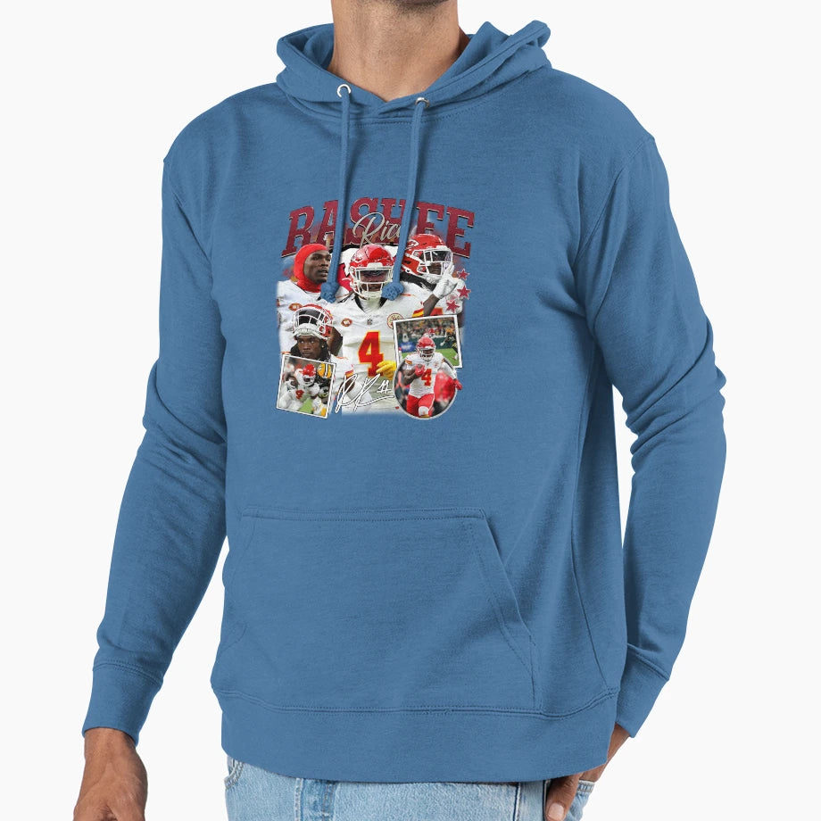 Dynamic Football Collage Game Day Hoodie - Trendy Graphic for Adults - T-Shirt, Sweatshirt, Hoodie