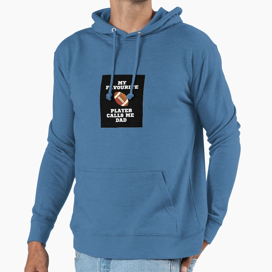 My Favourite Rugby Player Calls Me Dad Hoodie - Custom Art Print Unisex - T-Shirt, Sweatshirt, Hoodie