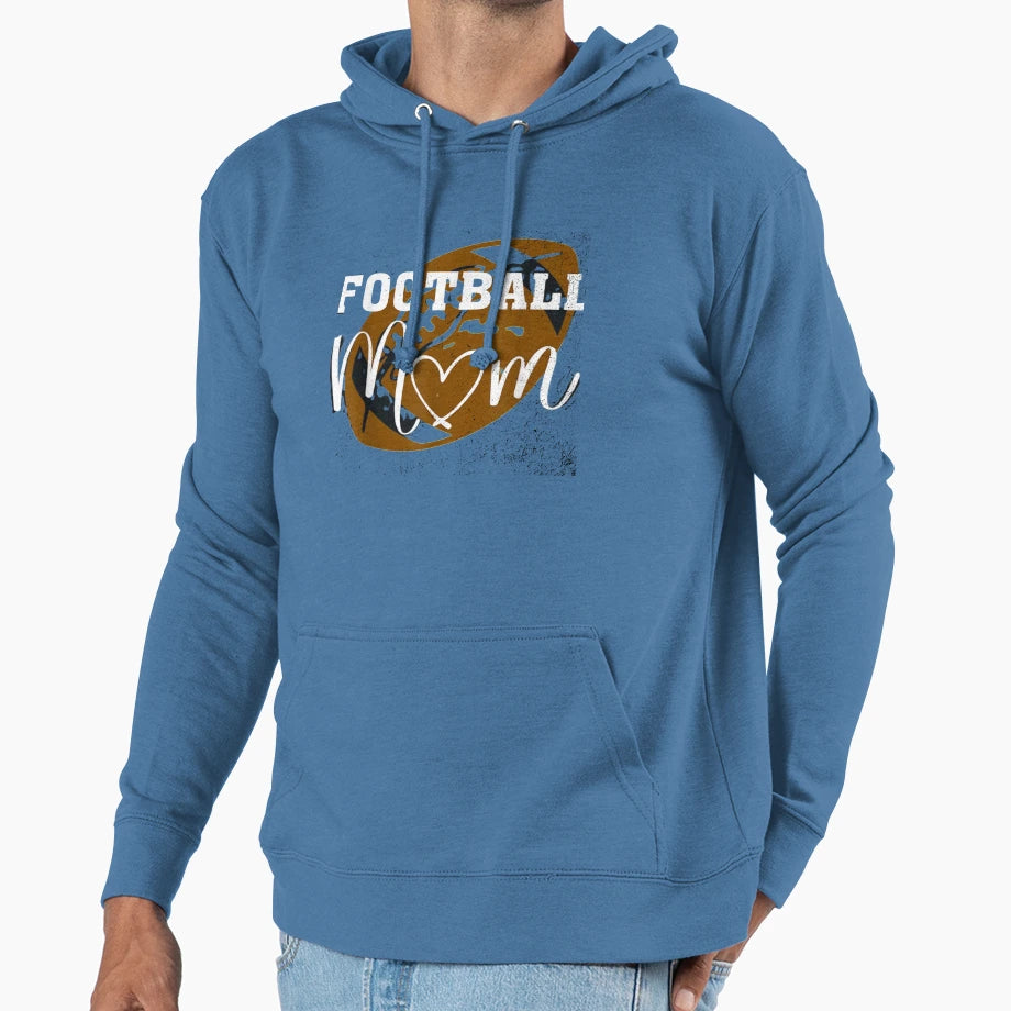 Football Mom Hoodie - Casual Everyday Wear Men Women - T-Shirt, Sweatshirt, Hoodie