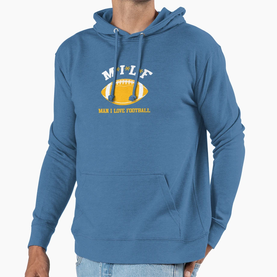 Milf I Love Football Milf Lover Hoodie - Streetwear Style Men Women - T-Shirt, Sweatshirt, Hoodie