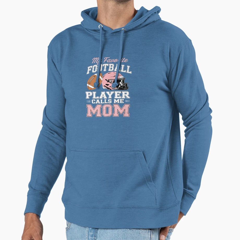 My Favorite Football Player Calls Me Mom Hoodie - Custom Art Print Unisex - T-Shirt, Sweatshirt, Hoodie