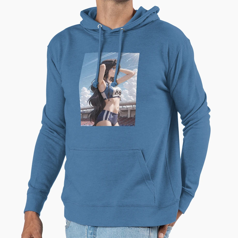 Kaoruko Waguri Sports Spirit Fragrant Hoodie - Novelty Apparel for Adults - T-Shirt, Sweatshirt, Hoodie