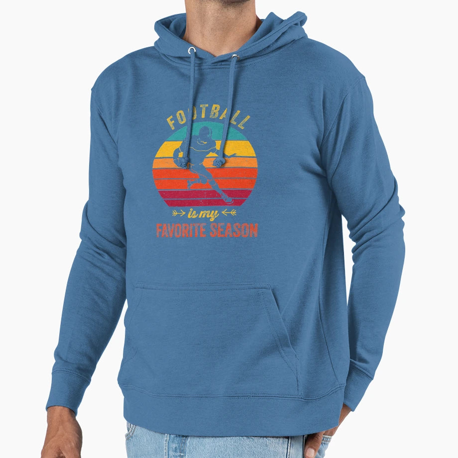 Football Is My Favorite Season Hoodie - Aesthetic Graphic Men Women - T-Shirt, Sweatshirt, Hoodie