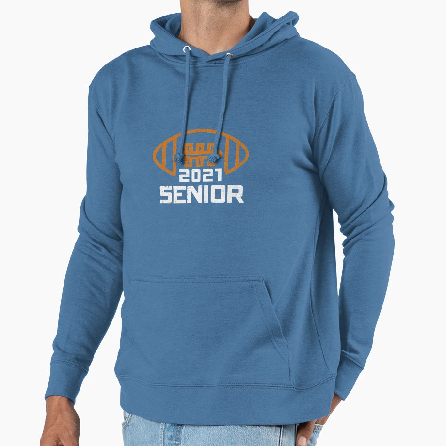 2021 Senior American Football Class Hoodie - Custom Art Print Men Women - T-Shirt, Sweatshirt, Hoodie