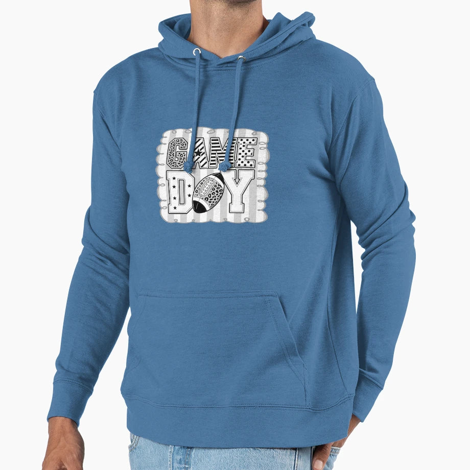 Game Day Fun Football Fan Gear Hoodie - Casual Everyday Wear Men Women - T-Shirt, Sweatshirt, Hoodie