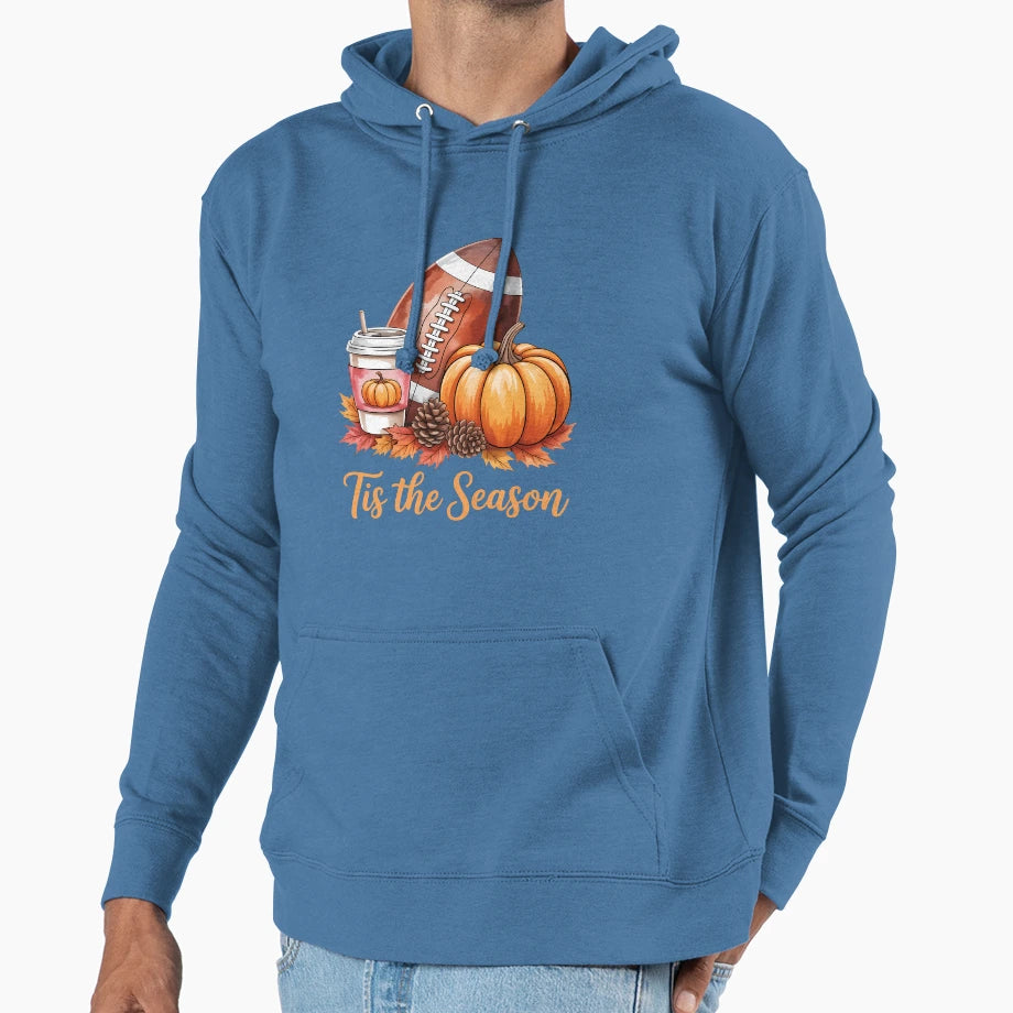 Football Lovers Pumpkin Fall Hoodie - Custom Art Print for Adults - T-Shirt, Sweatshirt, Hoodie