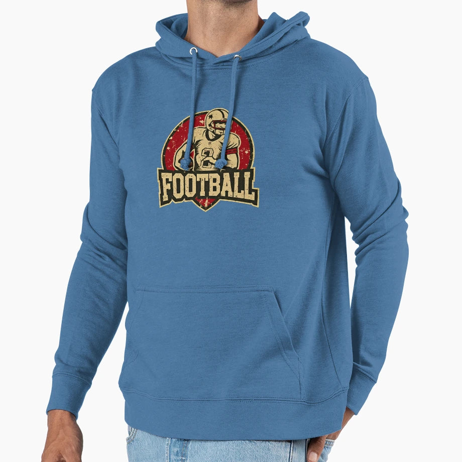 Football Sports Logo Hoodie - Novelty Apparel Men Women - T-Shirt, Sweatshirt, Hoodie