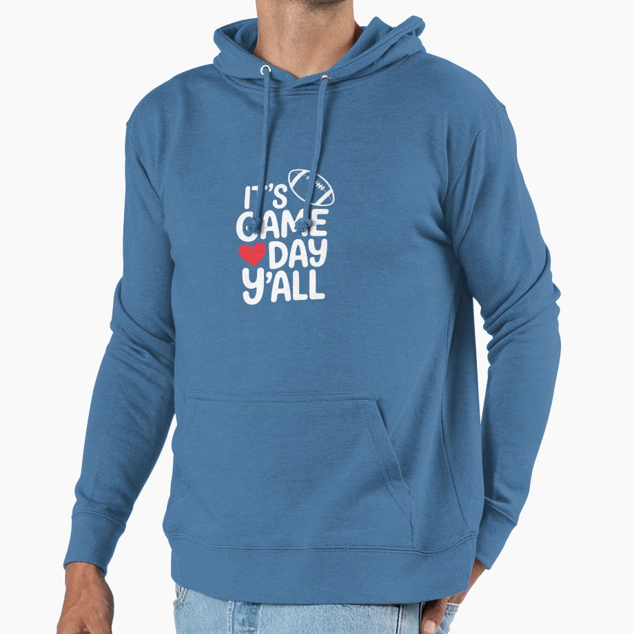 Its Game Day Yall Super Football Hoodie - Casual Everyday Wear for Adults - T-Shirt, Sweatshirt, Hoodie