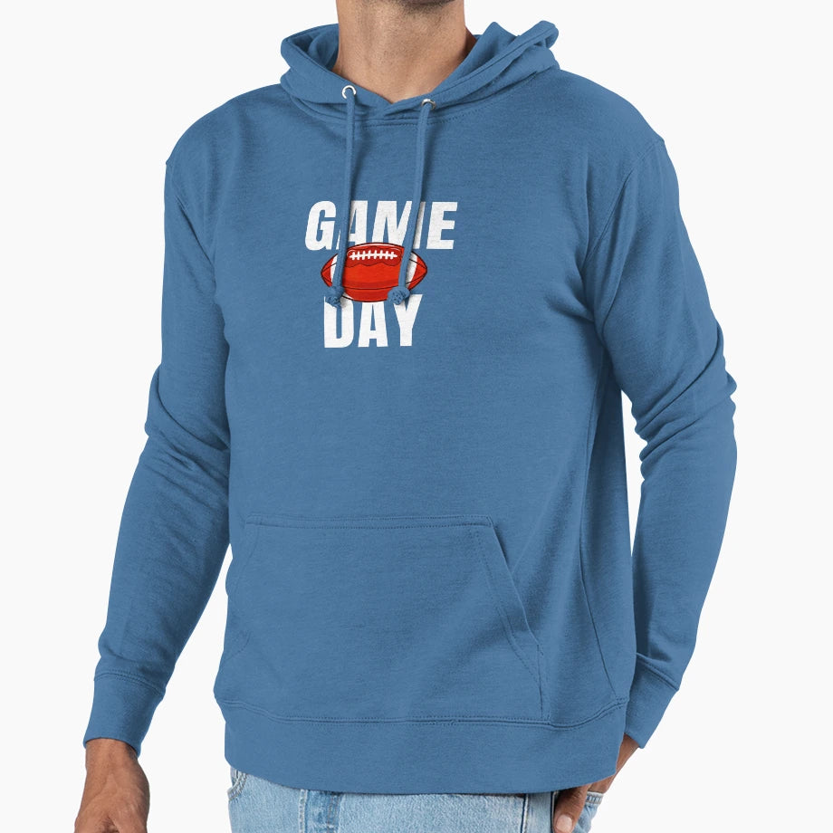 Game Day Football Bold Sports Fan Hoodie - Minimalist Print Unisex - T-Shirt, Sweatshirt, Hoodie