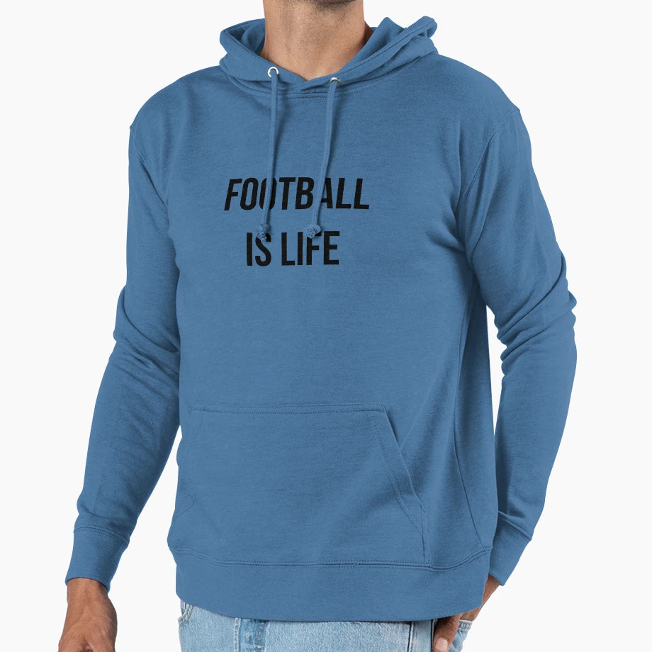 Football Is Life Hoodie - Graphic Print Unisex - T-Shirt, Sweatshirt, Hoodie