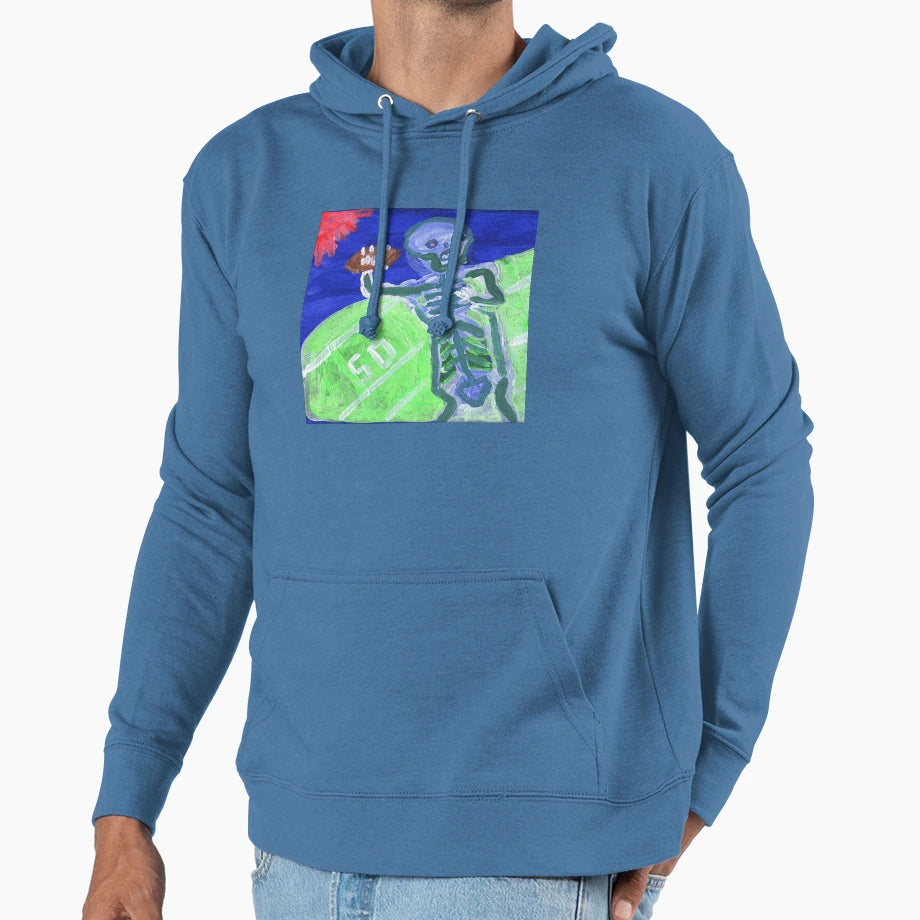 Skeleton Qb Hoodie - Unique Graphic Unisex - T-Shirt, Sweatshirt, Hoodie
