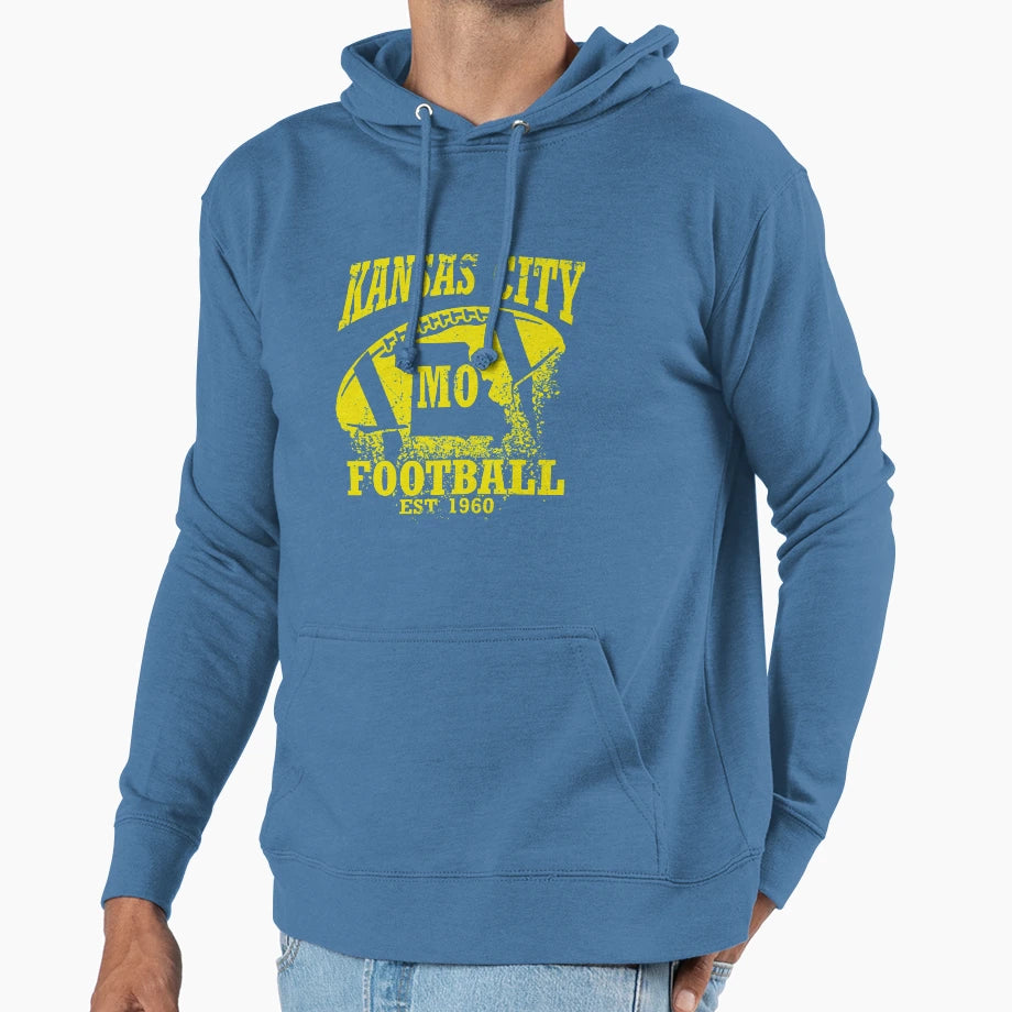 Kansas City Football Hoodie - Graphic Print Unisex - T-Shirt, Sweatshirt, Hoodie