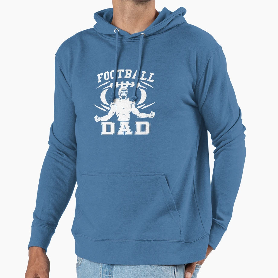 Football Dad Hoodie - Minimalist Print for Adults - T-Shirt, Sweatshirt, Hoodie