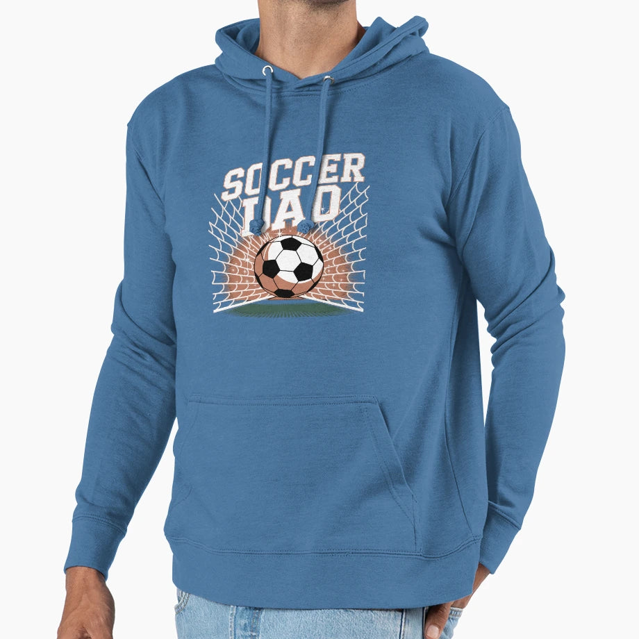 Funny Soccer Dad Daddy Soccer Sport Hoodie - Aesthetic Graphic for Adults - T-Shirt, Sweatshirt, Hoodie