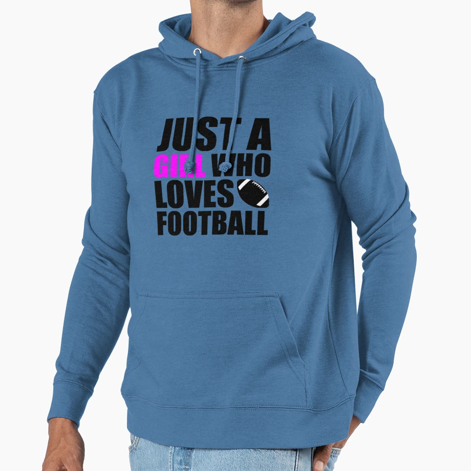 Just Who Loves Football T-Shirt - Aesthetic Graphic for Adults - T-Shirt, Sweatshirt, Hoodie
