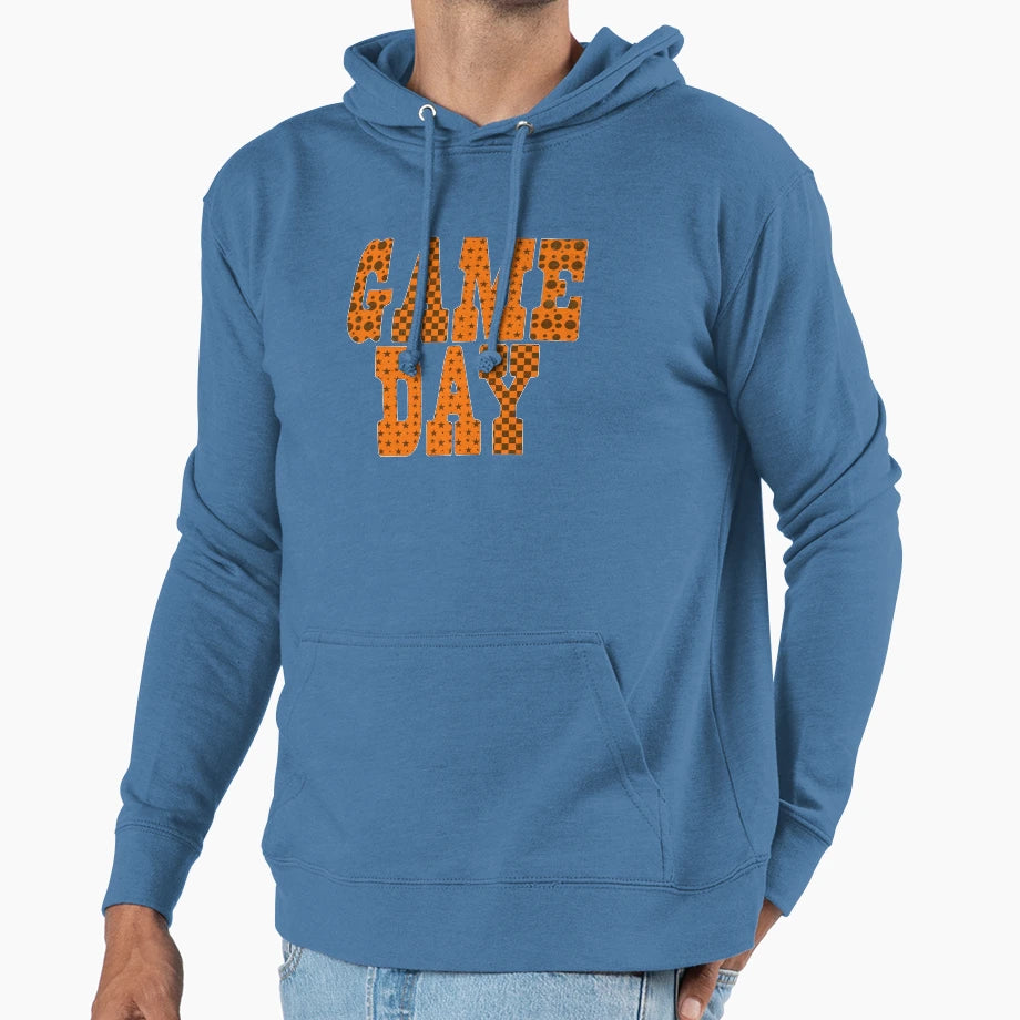 Checkered Star Football Mom Gameday Hoodie - Minimalist Print Men Women - T-Shirt, Sweatshirt, Hoodie