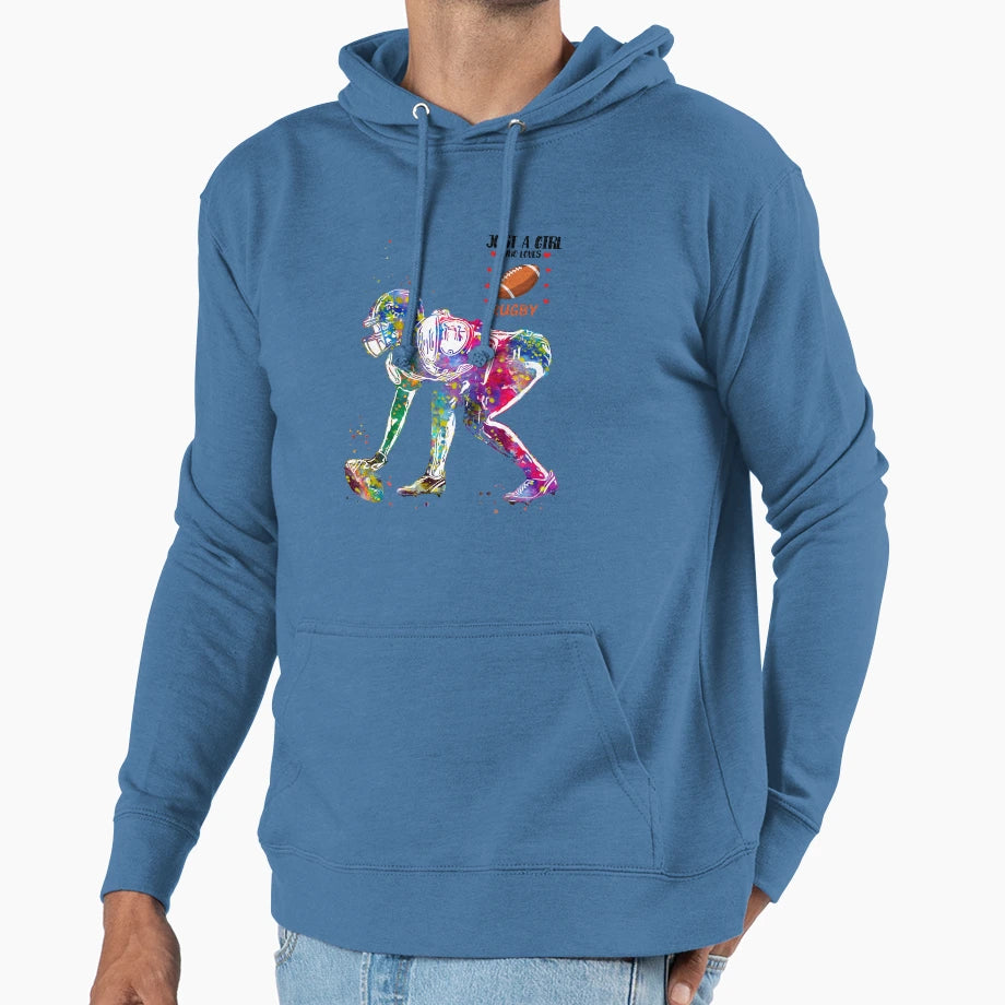 American Football Player Hoodie - Streetwear Style Unisex - T-Shirt, Sweatshirt, Hoodie