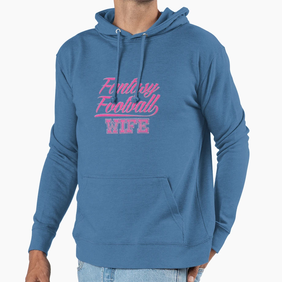 Fantasy Football Wife Life Hoodie - Aesthetic Graphic Men Women - T-Shirt, Sweatshirt, Hoodie