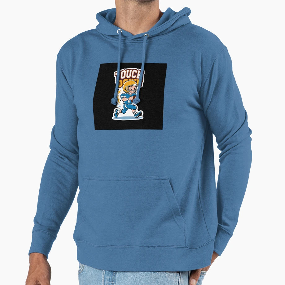 Athlete Running Ball Scoring Touchdown Hoodie - Custom Art Print Men Women - T-Shirt, Sweatshirt, Hoodie