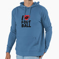 I Love Football Motif American Sport Hoodie - Aesthetic Graphic for Adults - T-Shirt, Sweatshirt, Hoodie