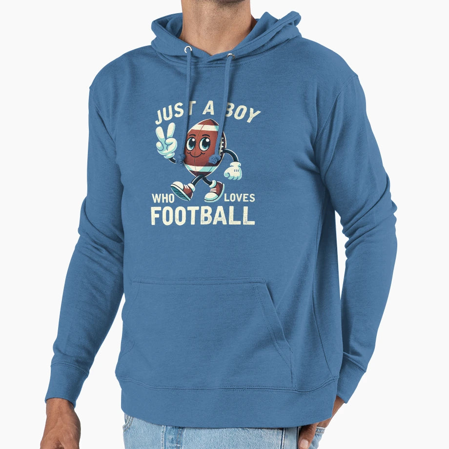 Just Who Loves Football Hoodie - Custom Art Print for Adults - T-Shirt, Sweatshirt, Hoodie