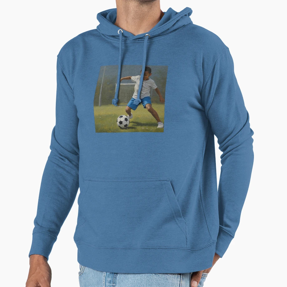 Playing Soccer Hoodie - Unique Graphic Men Women - T-Shirt, Sweatshirt, Hoodie
