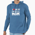 I Love Hot Football Mom Football Couple Hoodie - Trendy Graphic Unisex - T-Shirt, Sweatshirt, Hoodie