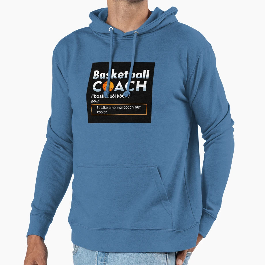 Basketball Coach Hoodie - Graphic Print Men Women - T-Shirt, Sweatshirt, Hoodie