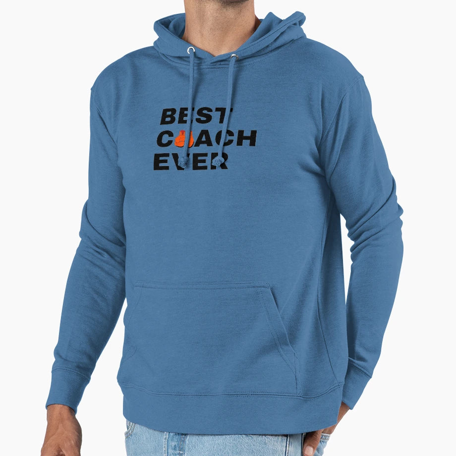 Best Coach Ever Boxing Black Hoodie - Minimalist Print for Adults - T-Shirt, Sweatshirt, Hoodie