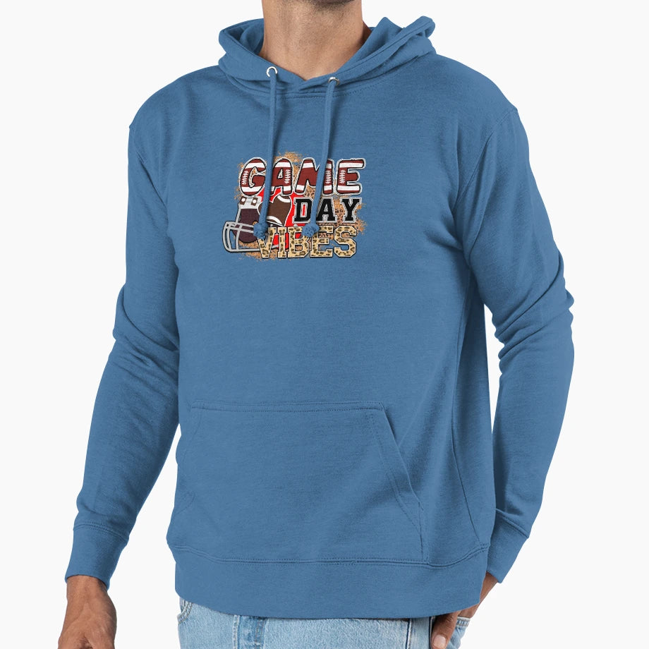 Game Day Vibes Hoodie - Graphic Print for Adults - T-Shirt, Sweatshirt, Hoodie