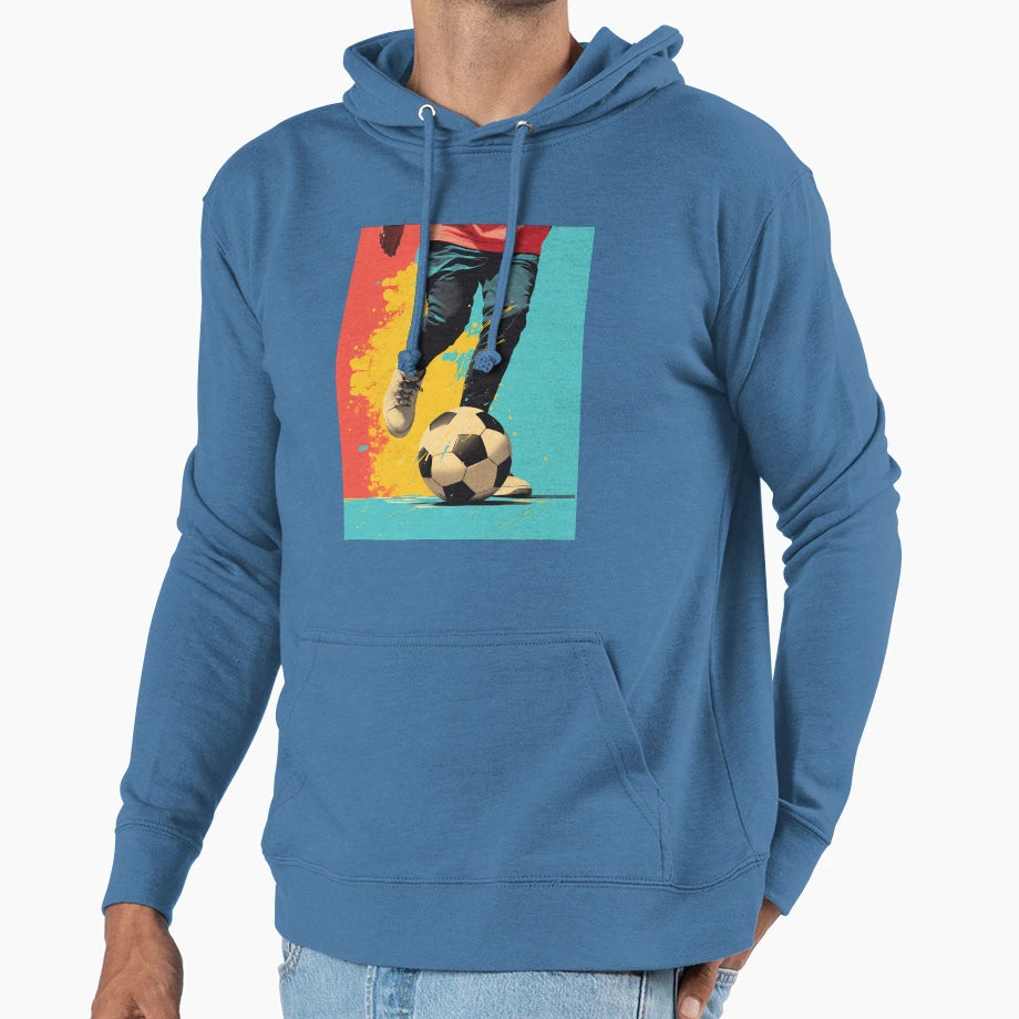 Kicking Goals Soccer Football Hoodie - Streetwear Style for Adults - T-Shirt, Sweatshirt, Hoodie