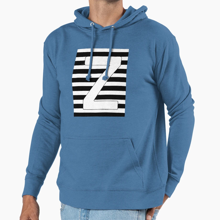 Z Letter Black And White Minimalist Hoodie - Novelty Apparel Men Women - T-Shirt, Sweatshirt, Hoodie