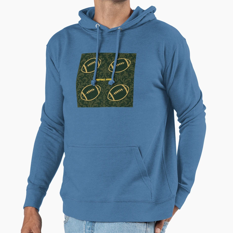Football Season Baroque Hoodie - Streetwear Style Men Women - T-Shirt, Sweatshirt, Hoodie