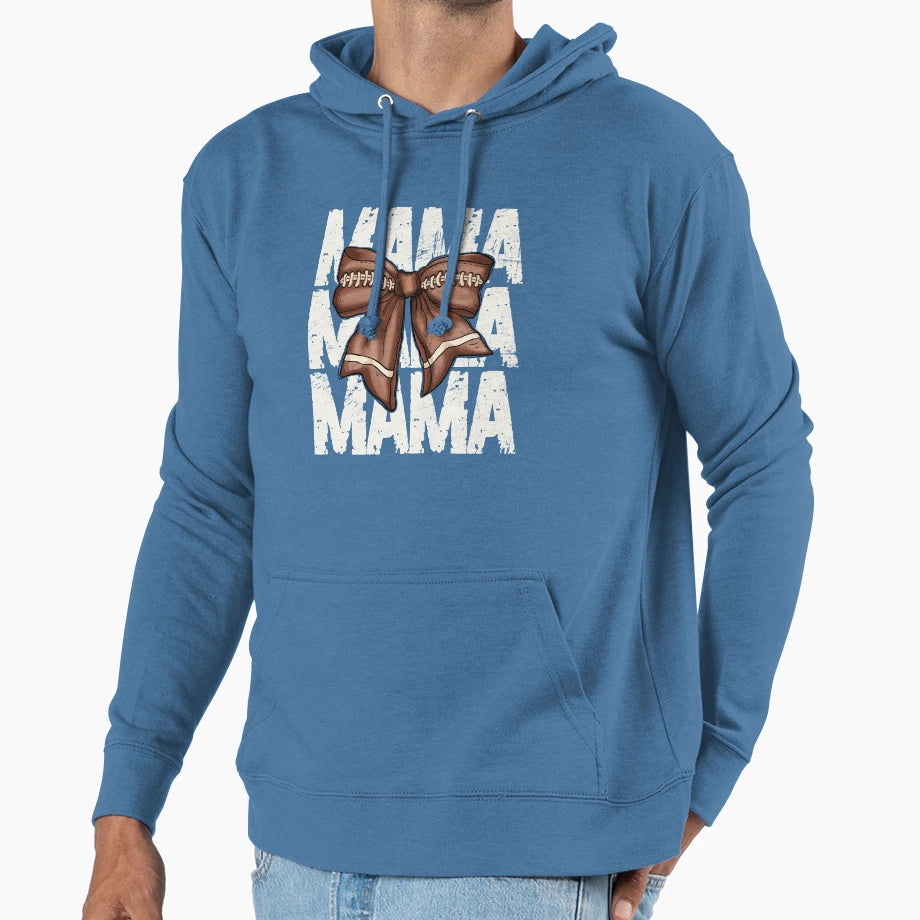 Coquette Football Mama Hoodie - Casual Everyday Wear Men Women - T-Shirt, Sweatshirt, Hoodie