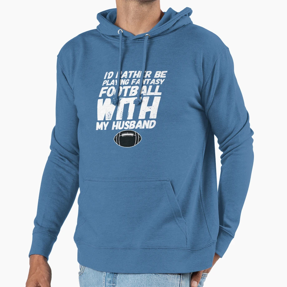 Husband Dad Fantasy Football Hoodie - Casual Everyday Wear Men Women - T-Shirt, Sweatshirt, Hoodie