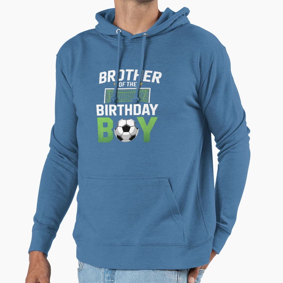 Soccer Brother Birthday Party Hoodie - Fun Novelty Design for Adults - T-Shirt, Sweatshirt, Hoodie
