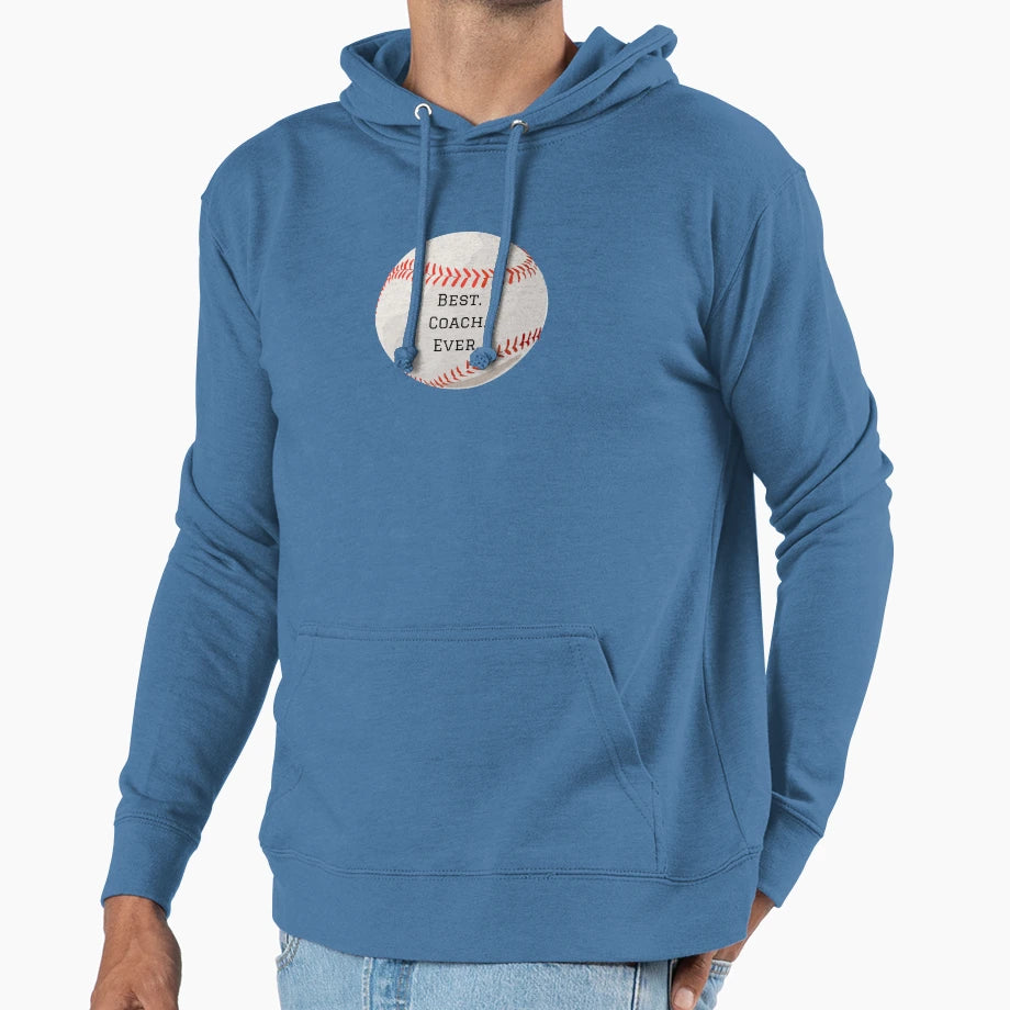 Best Baseball Coach Hoodie - Graphic Print Unisex - T-Shirt, Sweatshirt, Hoodie