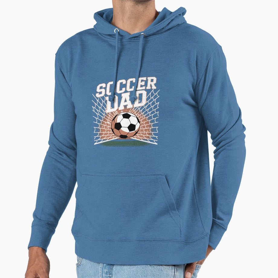 Funny Soccer Dad Daddy Soccer Sport Hoodie - Fun Novelty Design for Adults - T-Shirt, Sweatshirt, Hoodie