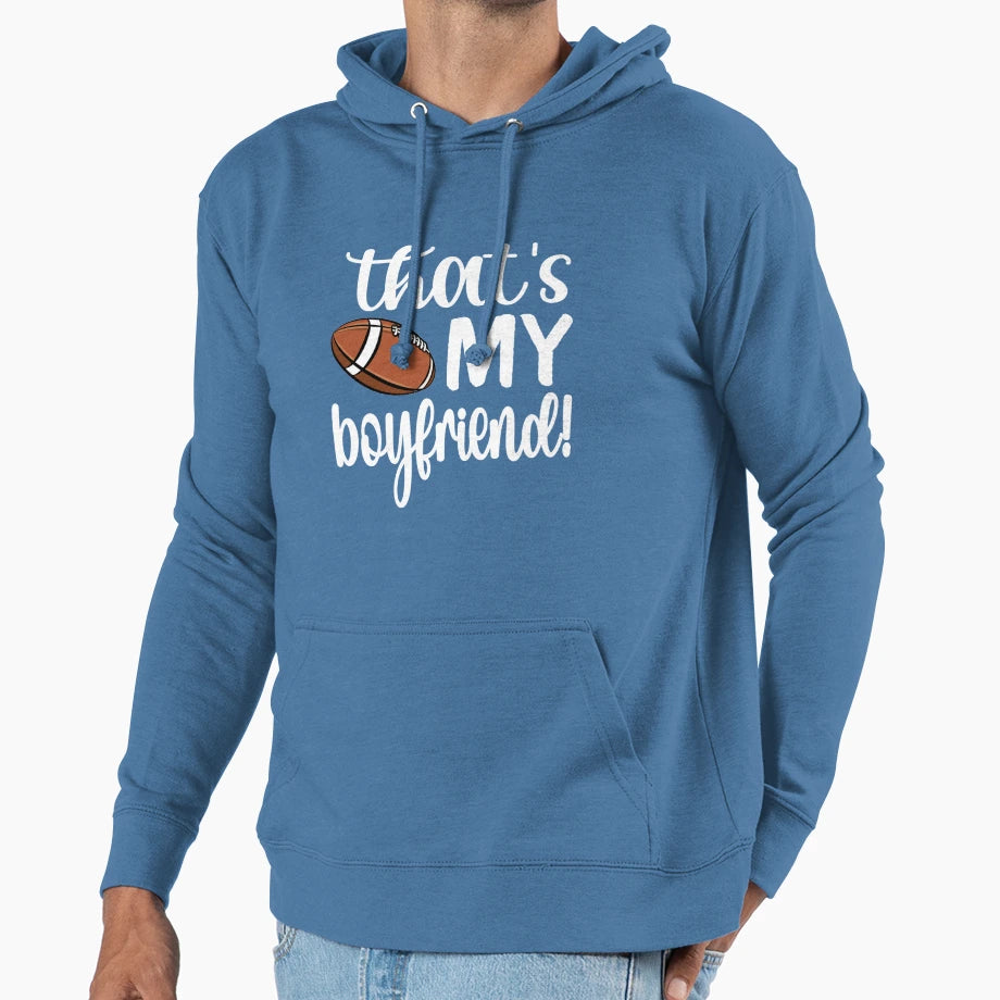 Proud Football Girlfriend Football Player T-Shirt - Graphic Print Unisex - T-Shirt, Sweatshirt, Hoodie