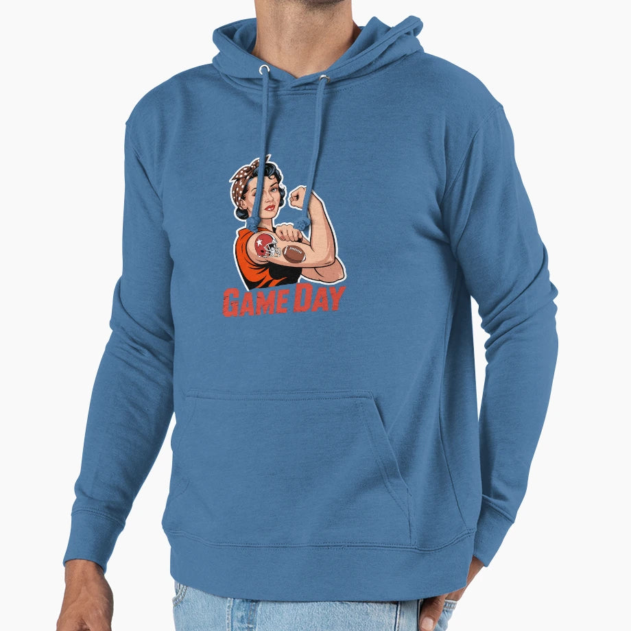 Support Football Game Day Hoodie - Streetwear Style for Adults - T-Shirt, Sweatshirt, Hoodie