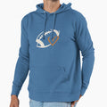 Football Heart Glitter Game Day Hoodie - Casual Everyday Wear Men Women - T-Shirt, Sweatshirt, Hoodie