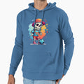 Cartoon Skull Playing Soccer Hoodie - Streetwear Style Unisex - T-Shirt, Sweatshirt, Hoodie